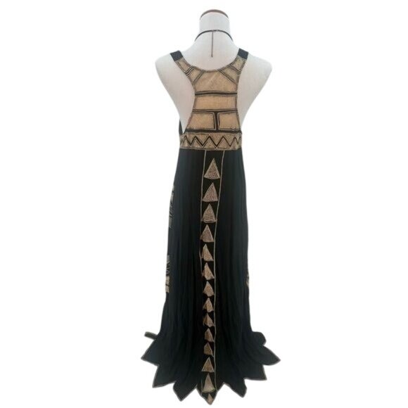 NWOT RARE Jen’s Pirate Booty x Free People Black Embroidered Maxi Dress - Picture 8 of 12